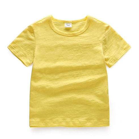 Children's Solid Breathable Short Sleeves (five Colors)